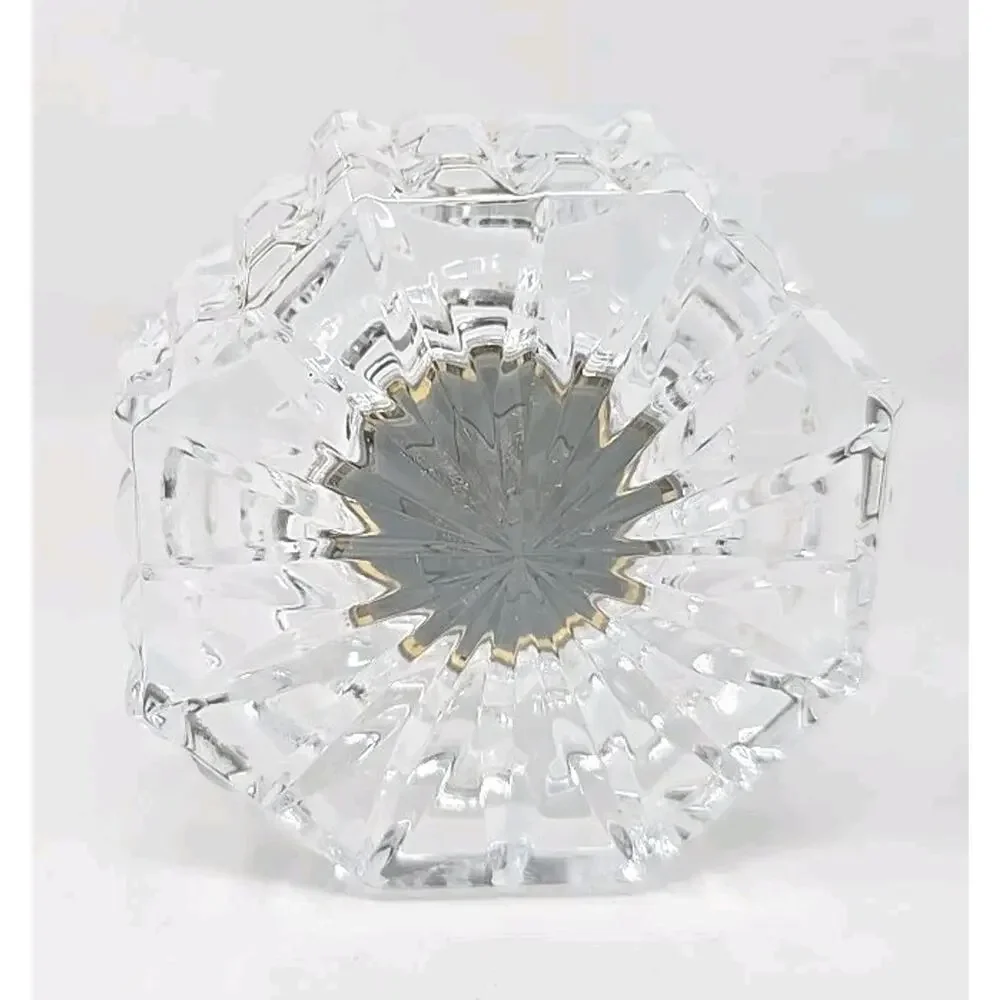 Waterford Crystal Octagonal Ireland Travel Desk Clock Works 2.75